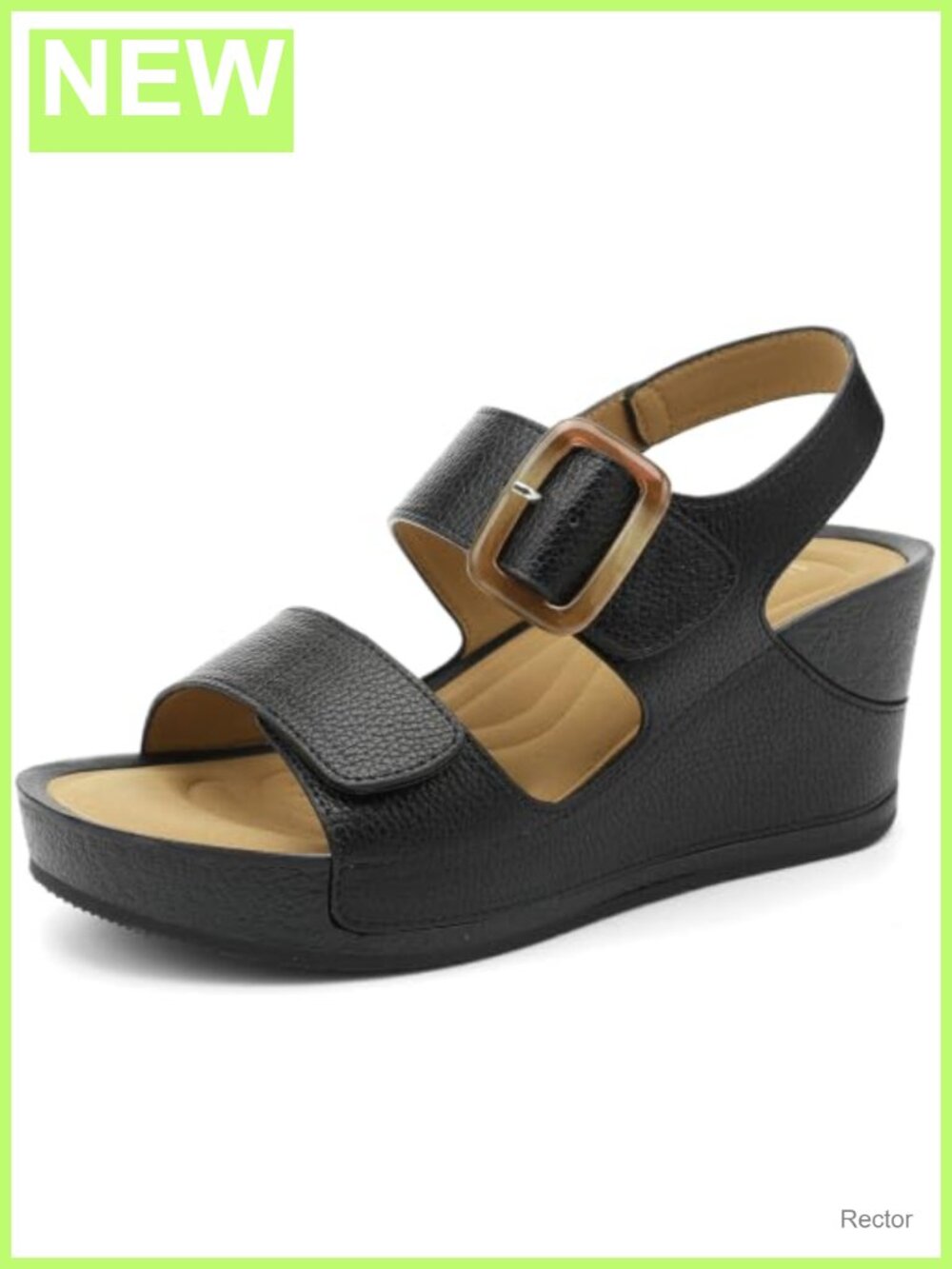 Womens Platform Wedge Sandals Comfortable 2.76in Heel Open Toe Ankle Strap